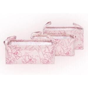 NWT Summer & Rose Brylin Basket Trio Pink Floral 3 Pieces